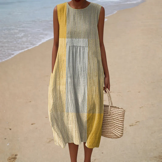 Elke Streifen-Strandkleid