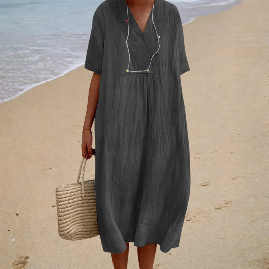 Sophie Leinen-Strandkleid