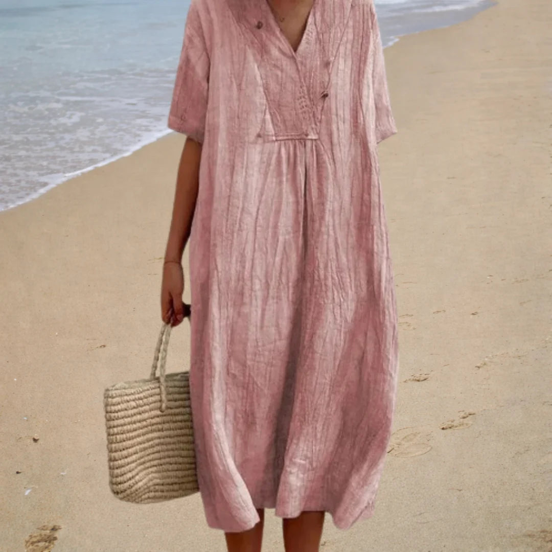 Sophie Leinen-Strandkleid
