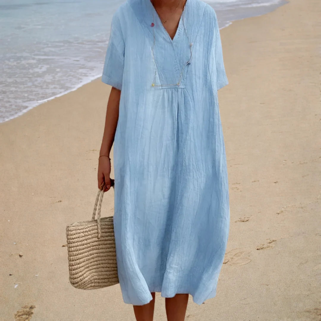 Sophie Leinen-Strandkleid